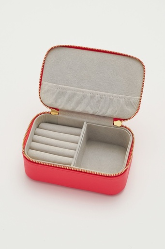 Mini Jewellery Box - Coral - Saffiano