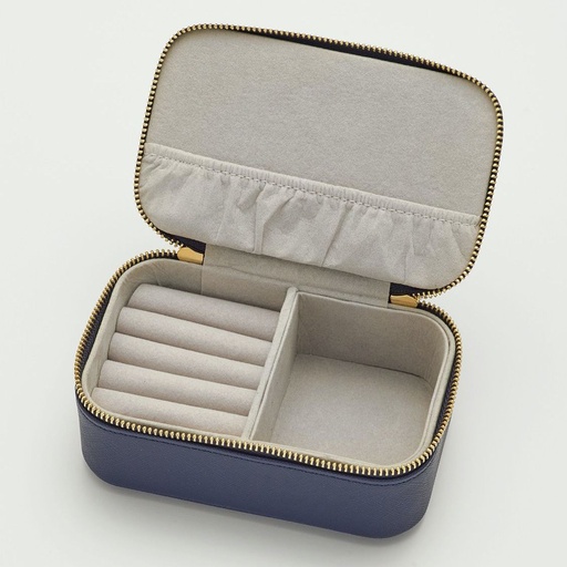 Mini Jewellery Box - Navy - Saffiano