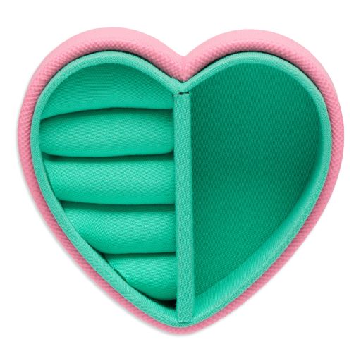 Pink Saffiano Mini Heart Box