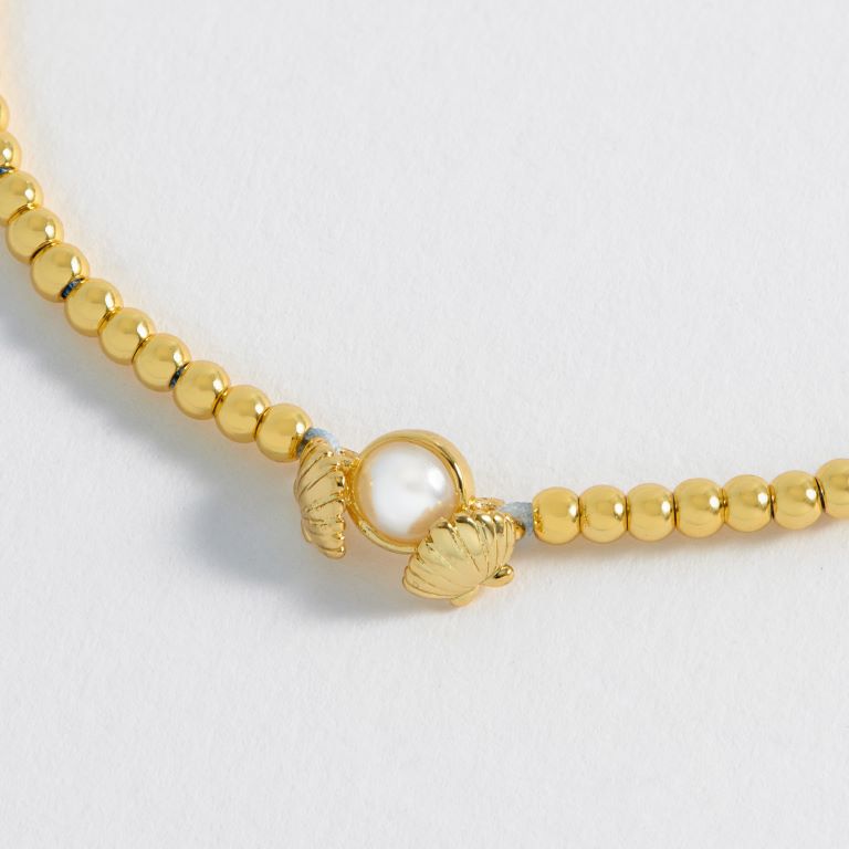 Scallops And Pearl Louise Bracelet - Gold Plated