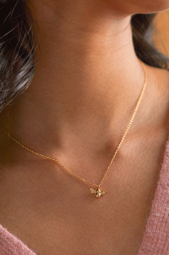 Bee Necklace - Gold Plated