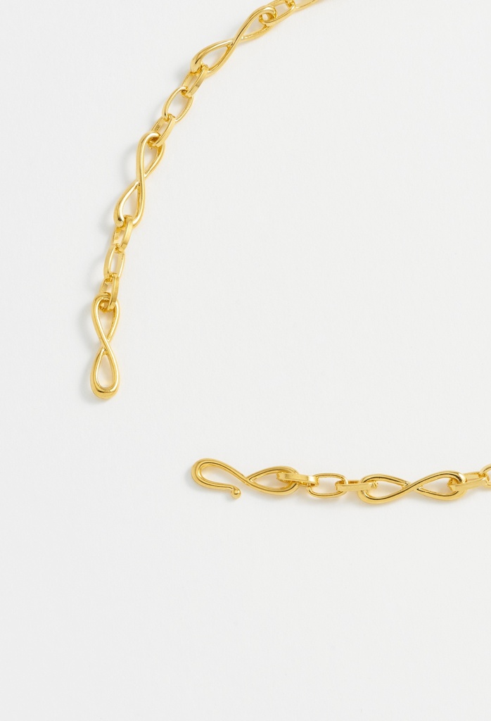 Infinity Loop Motif Necklace - Gold Plated