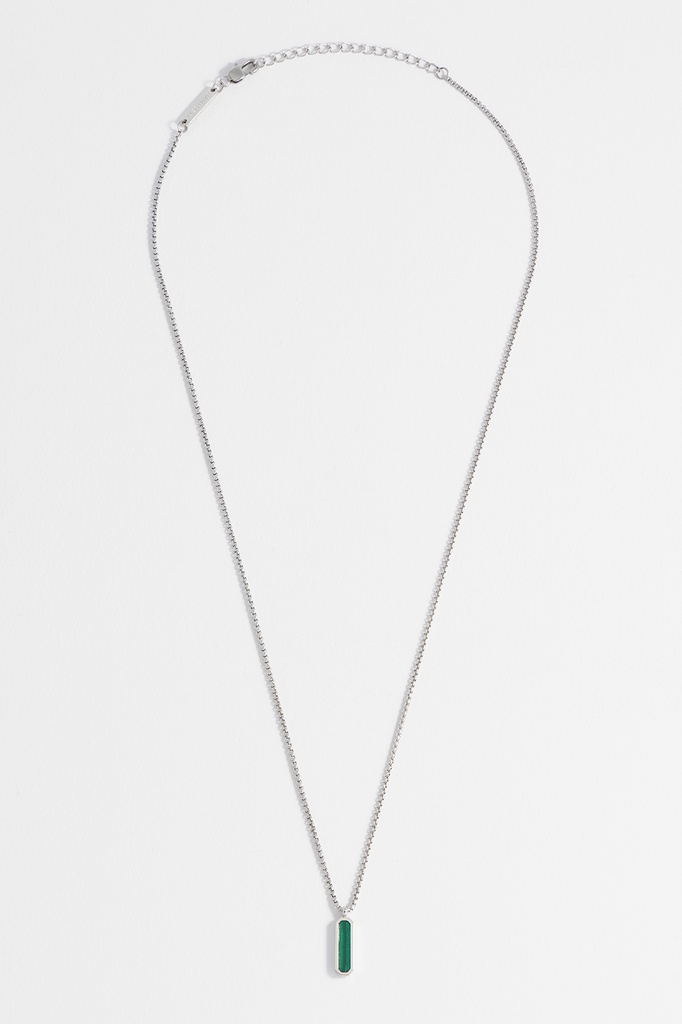 Malachite Tag Necklace