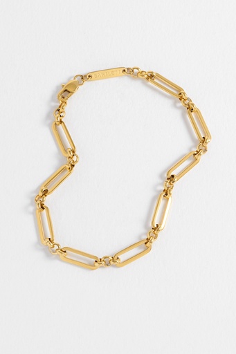 Mixed Paperclip Link Bracelet - Gold Plated