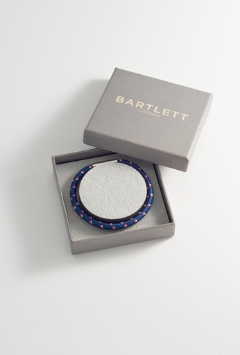 Single Wrap Cord Bracelet With Clip - Navy (With Red Flash)