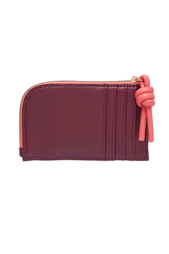 Knot Card Purse - Burgundy