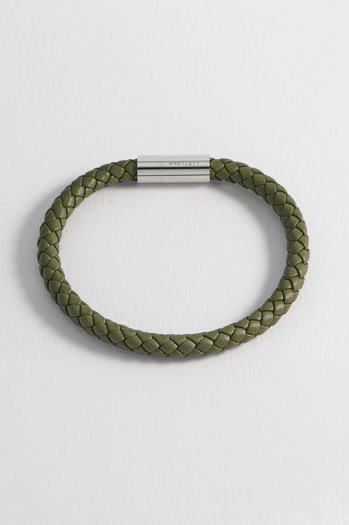 Khaki Leather Cord Bracelet