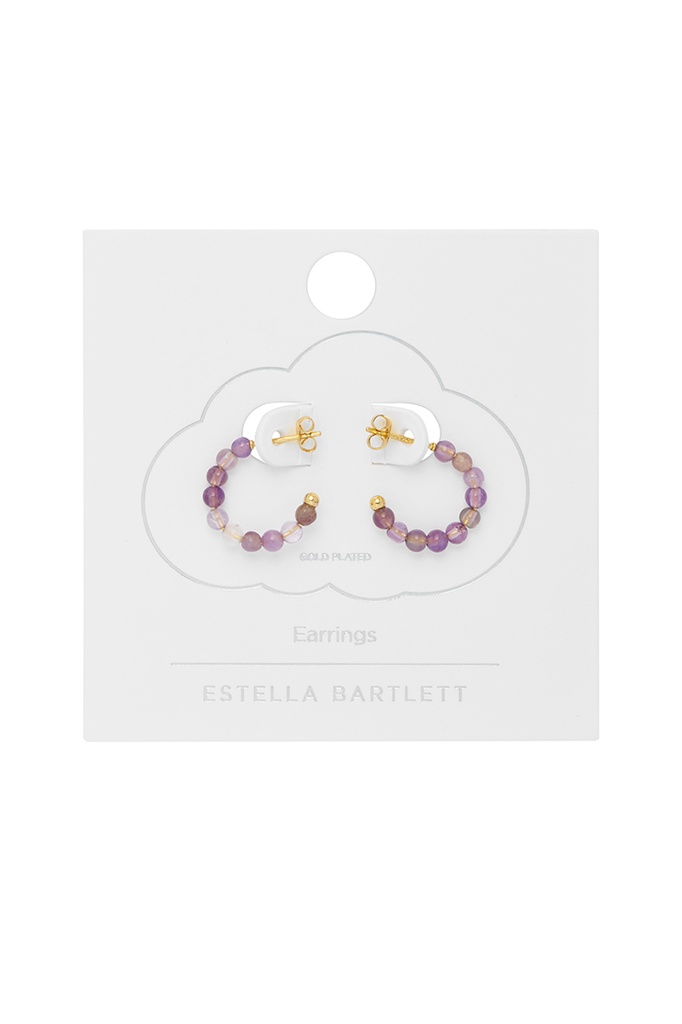 Amethyst Amelia Hoop Earrings