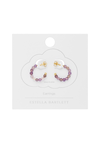 Amethyst Amelia Hoop Earrings