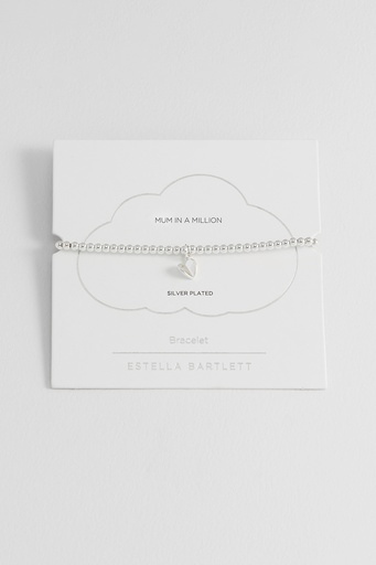 Folded Heart Sienna Bracelet - Silver Plated