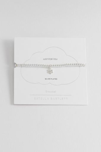 Open Petal Flower Sienna Bracelet - Silver Plated