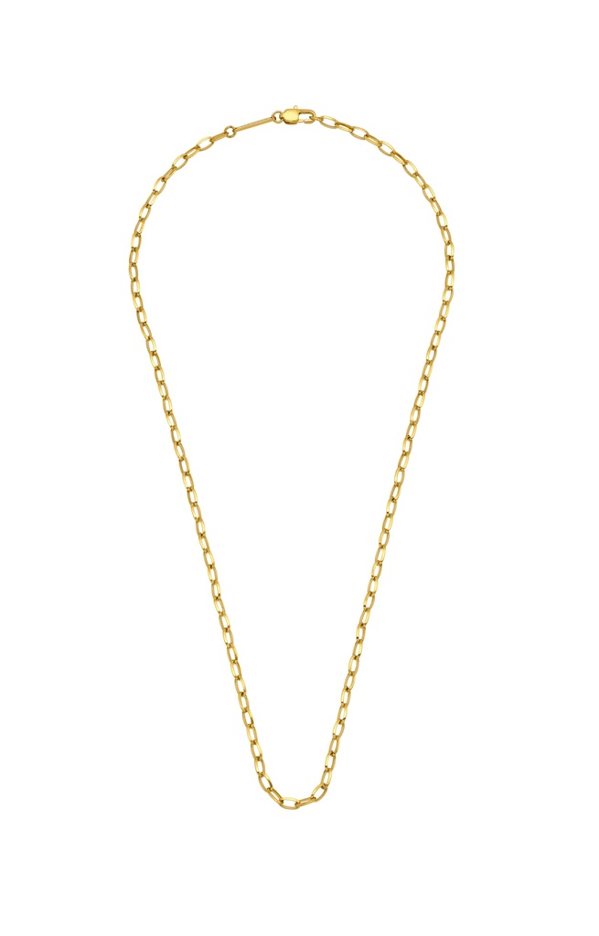 Paperclip Chain  Necklace - Gold Finish