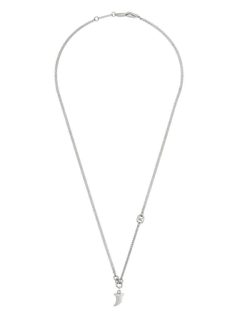 Rhodium Plated Tooth Necklace