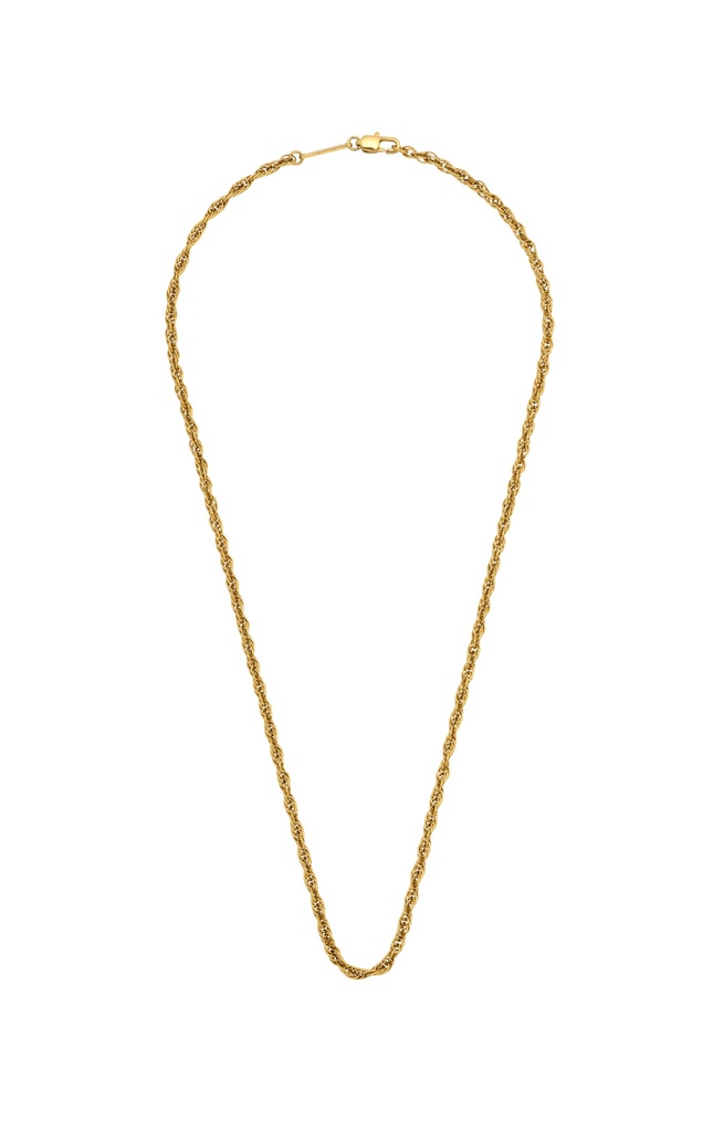 Rope Chain Necklace - Gold Finish