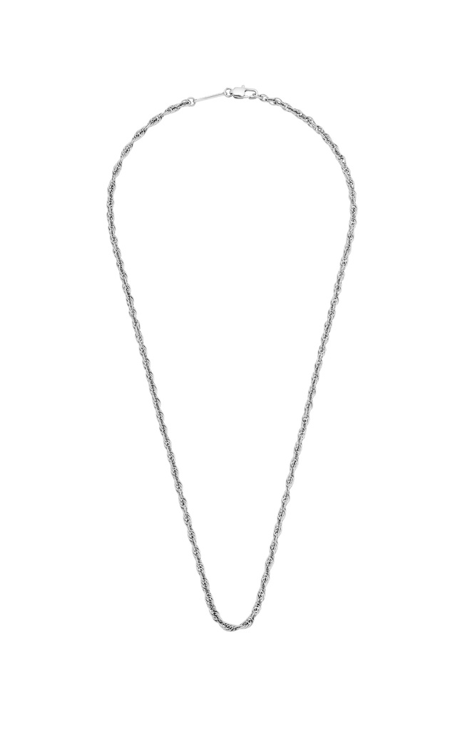 Rope Chain Necklace - Steel Finish