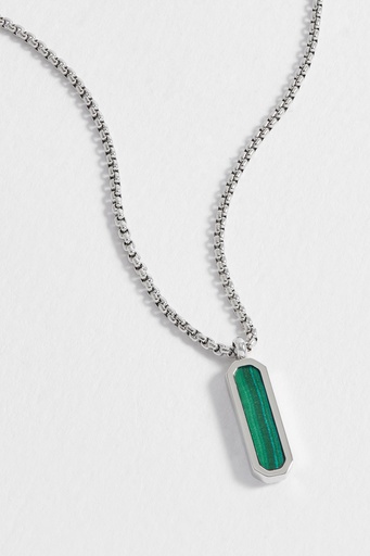 Malachite Tag Necklace