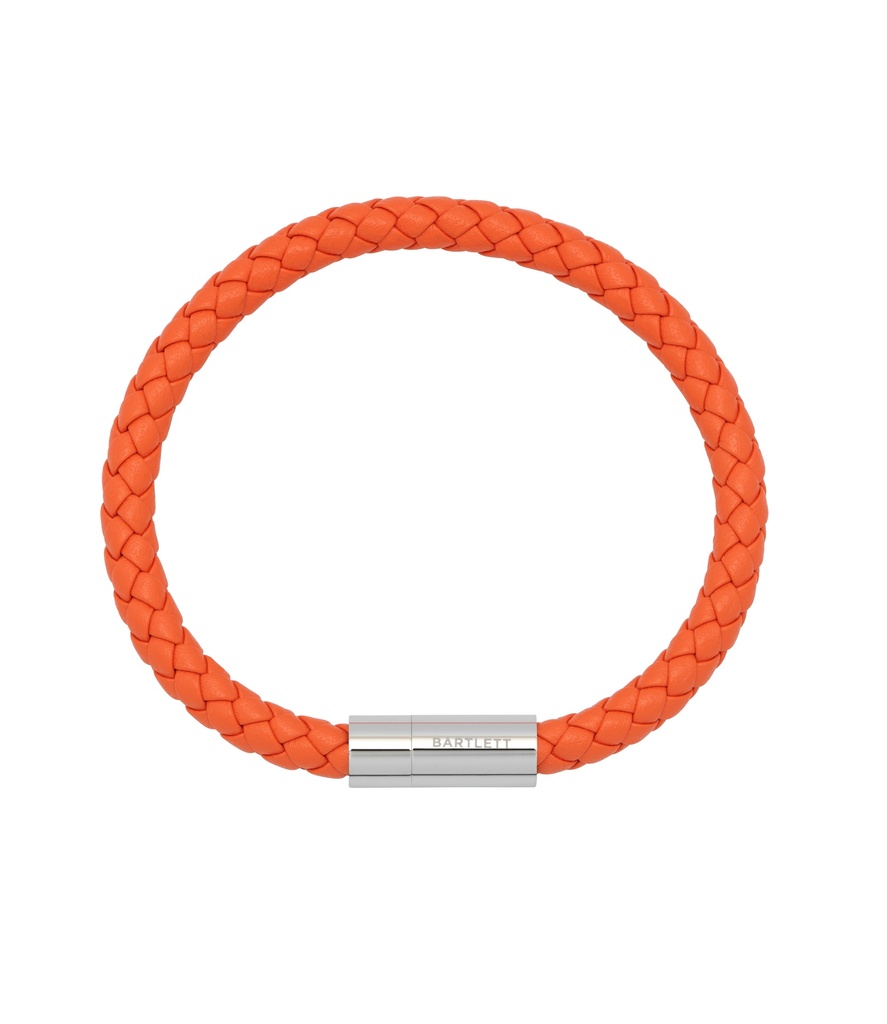 Orange Leather Cord Bracelet