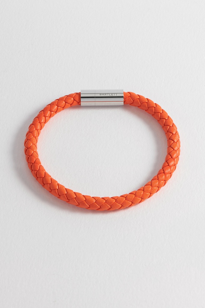 Orange Leather Cord Bracelet