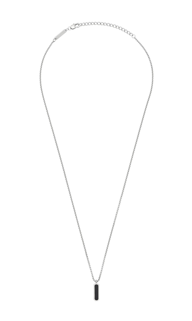 Black Onyx Tag Necklace