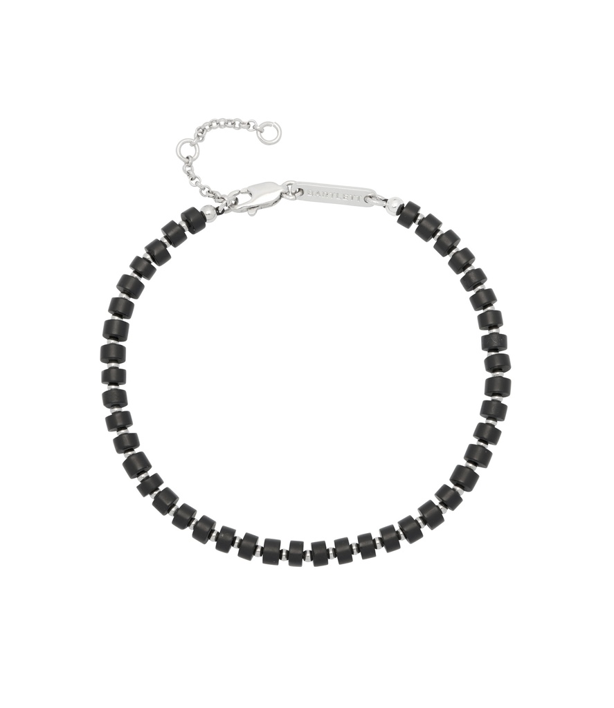 Matt Black Rondelle Bracelet