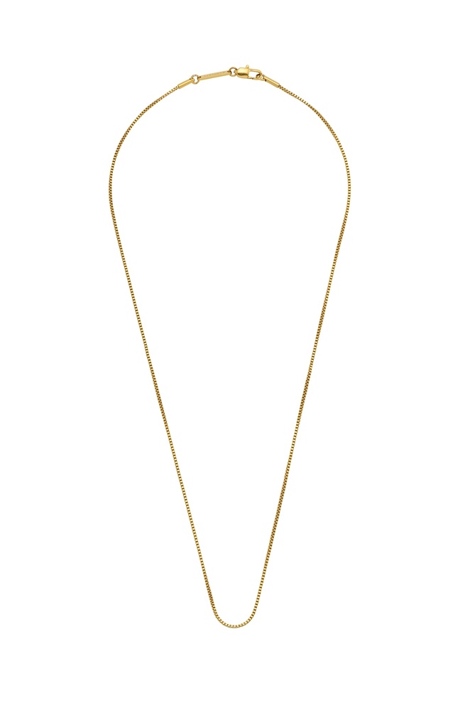 Box Chain 1.2Mm Necklace - Gold Finish