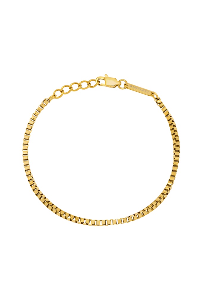 Box Chain 2.7 Mm Bracelet - Gold Finish