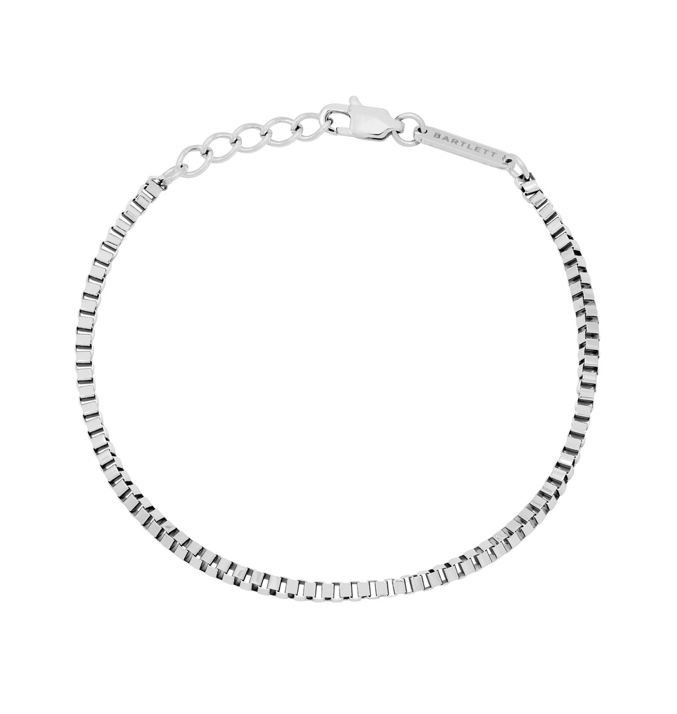 Box Chain 2.7 Mm Bracelet - Steel Finish