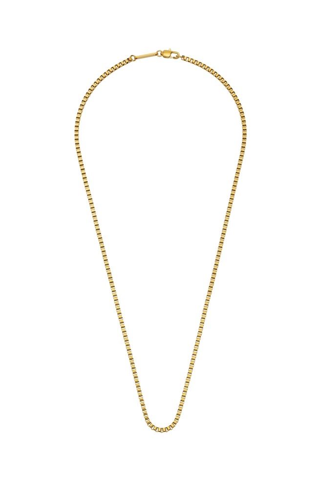 Box Chain 2.7Mm Necklace - Gold Finish