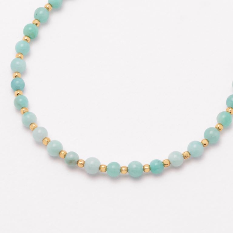 Amelia Bracelet - Gold Plated - Amazonite (Open Sell)