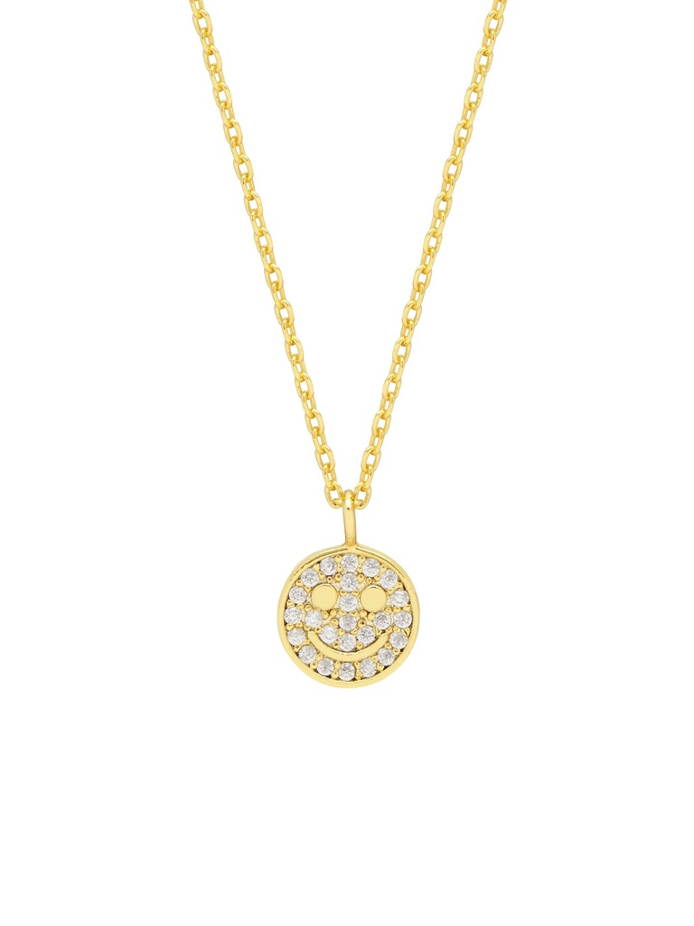 Pave Smiley Necklace
