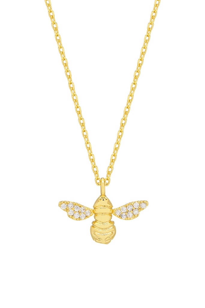Bee Necklace Sparkle Wings