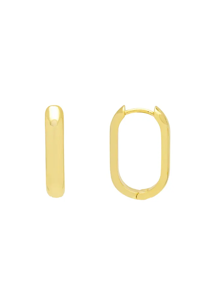 Smooth Oval Hoops - Gold
