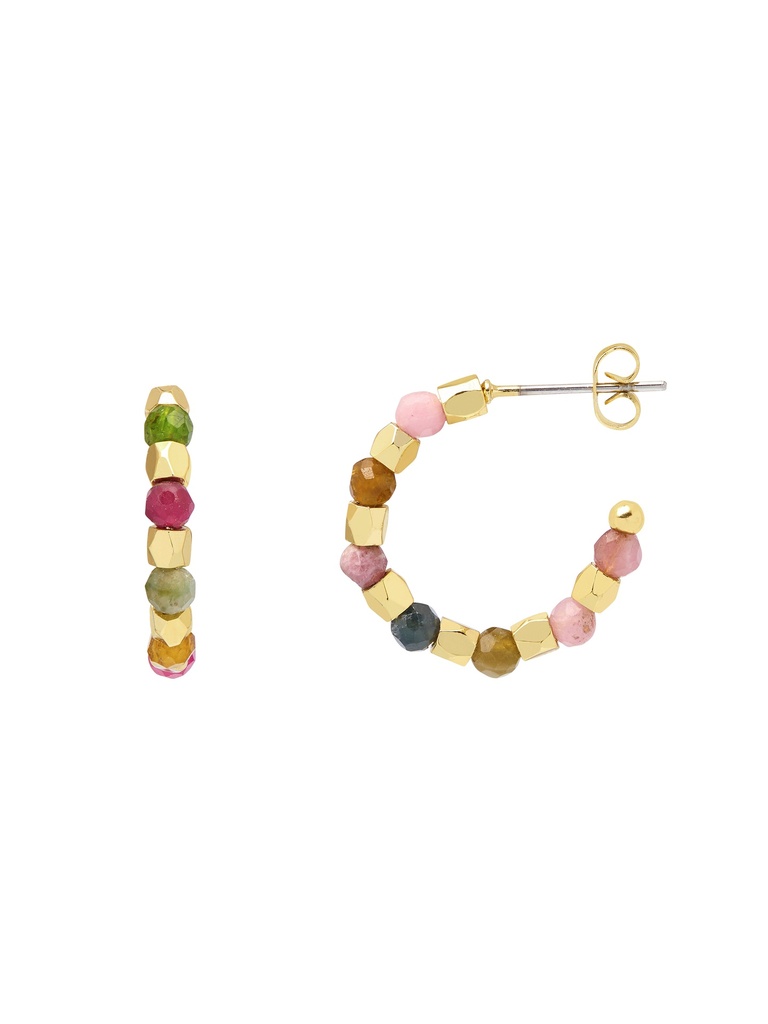 Coco & Tourmaline Hoop Earrings