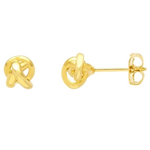 Knot Stud Earrings - Gold Plated