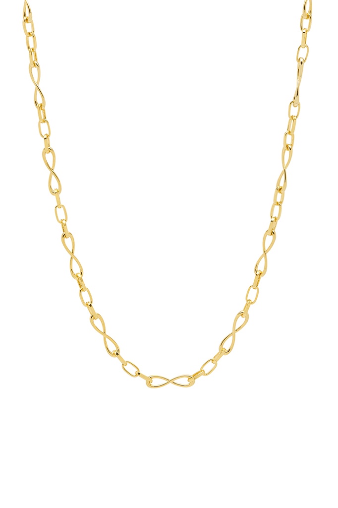 Infinity Loop Motif Necklace - Gold Plated