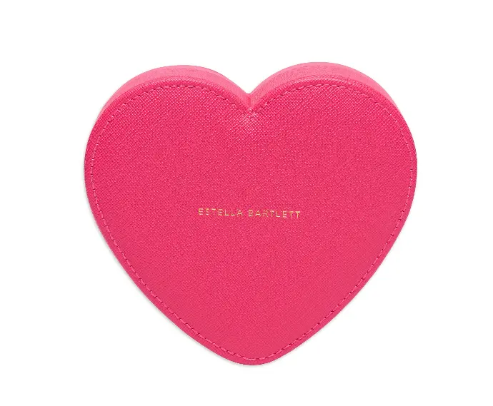 Heart Shape Jewellery Box - Hot Pink