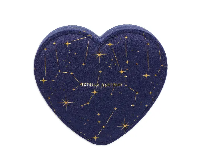 Heart Shaped Jewellery Box - Celestial Navy
