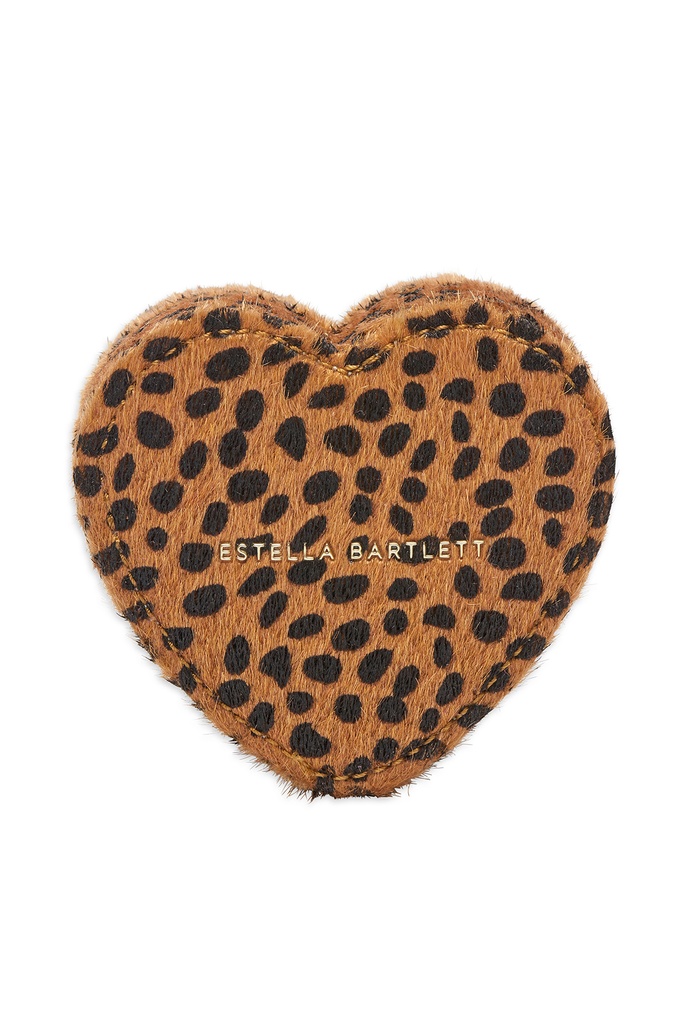 Mini Heart Shape Jewellery Box - Cheetah Print