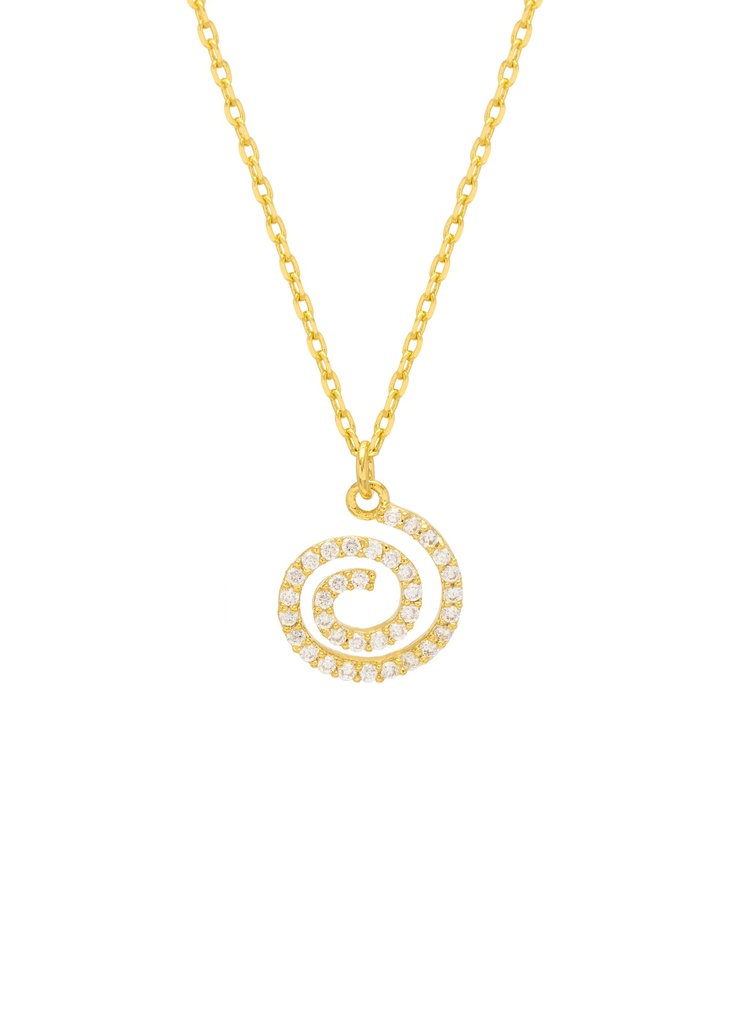 Swirl Necklace - Gold Plated