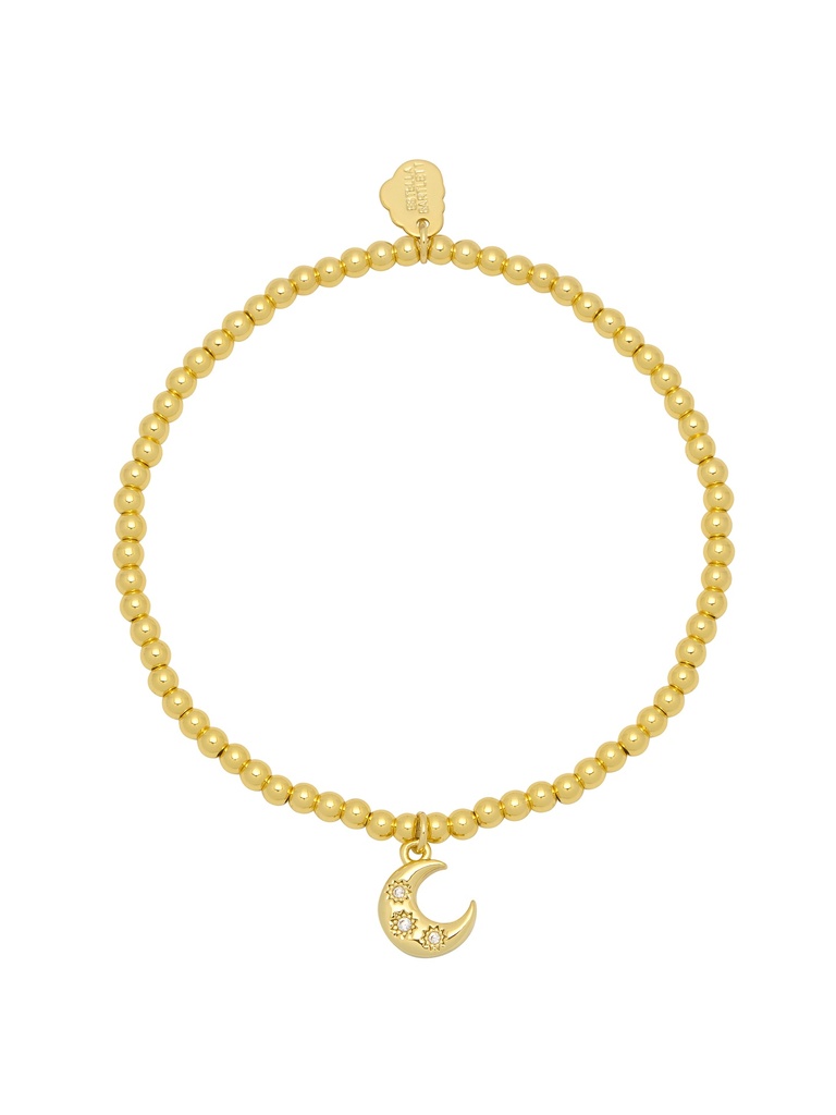 Moon Cz Stretch Sienna Bracelet - Gold Plated