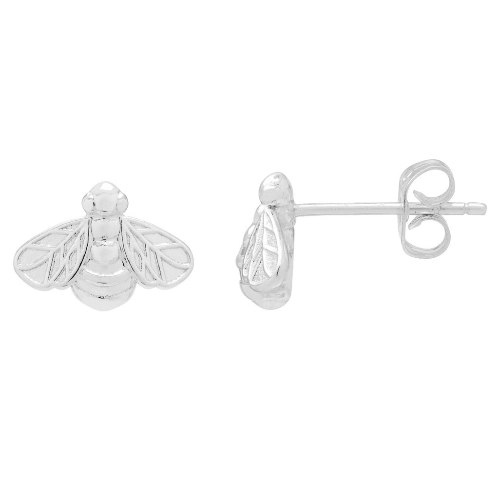 Bee Studs Silver