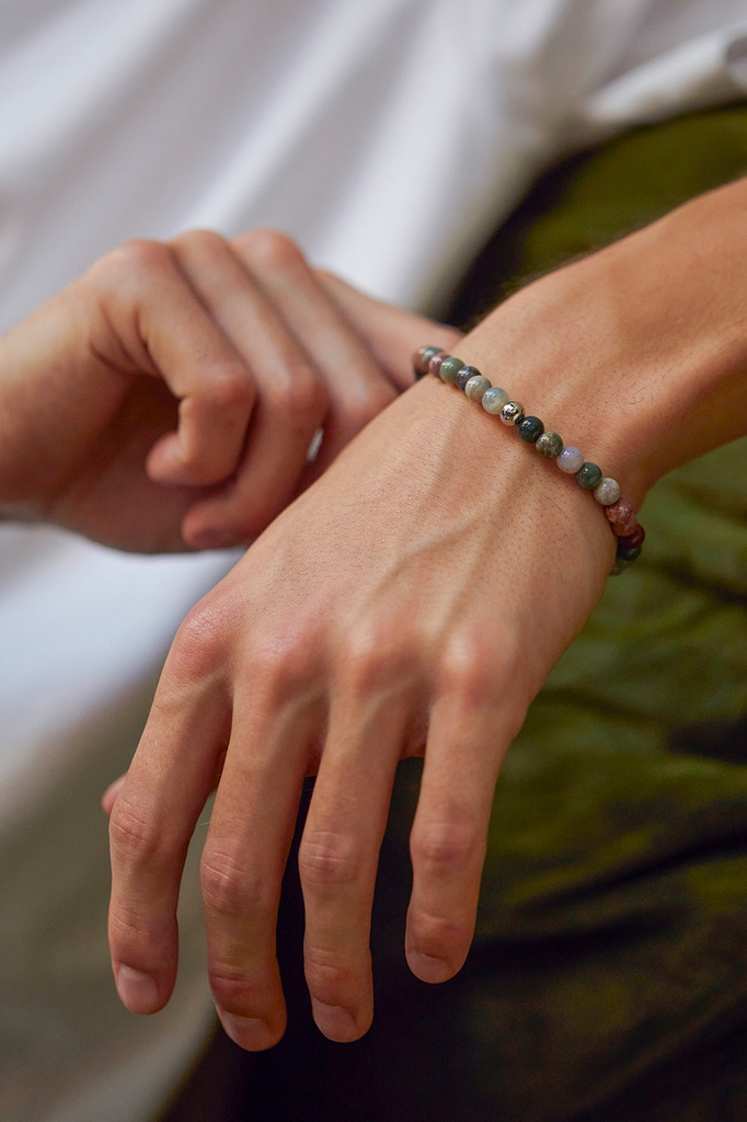 6mm Flourite Beaded Bracelet