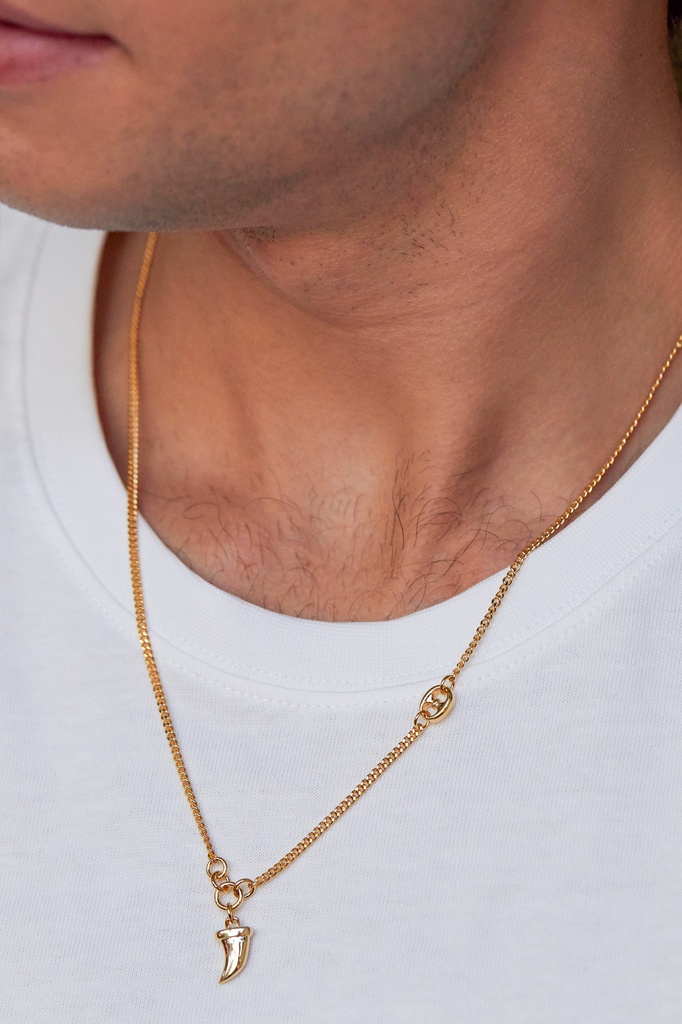Gold Plated Tooth Necklace