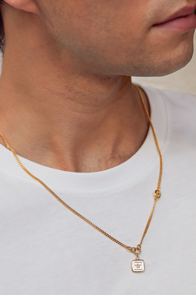 Gold Plated Intaglio Bee Necklace