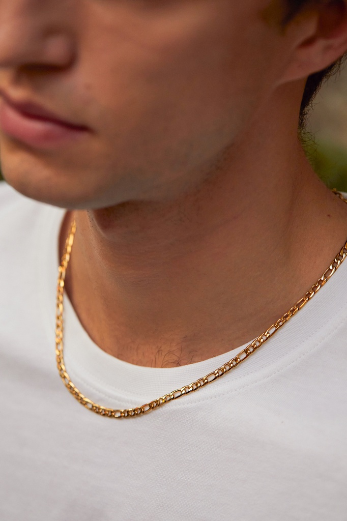 Figaro Chain Necklace - Gold Finish