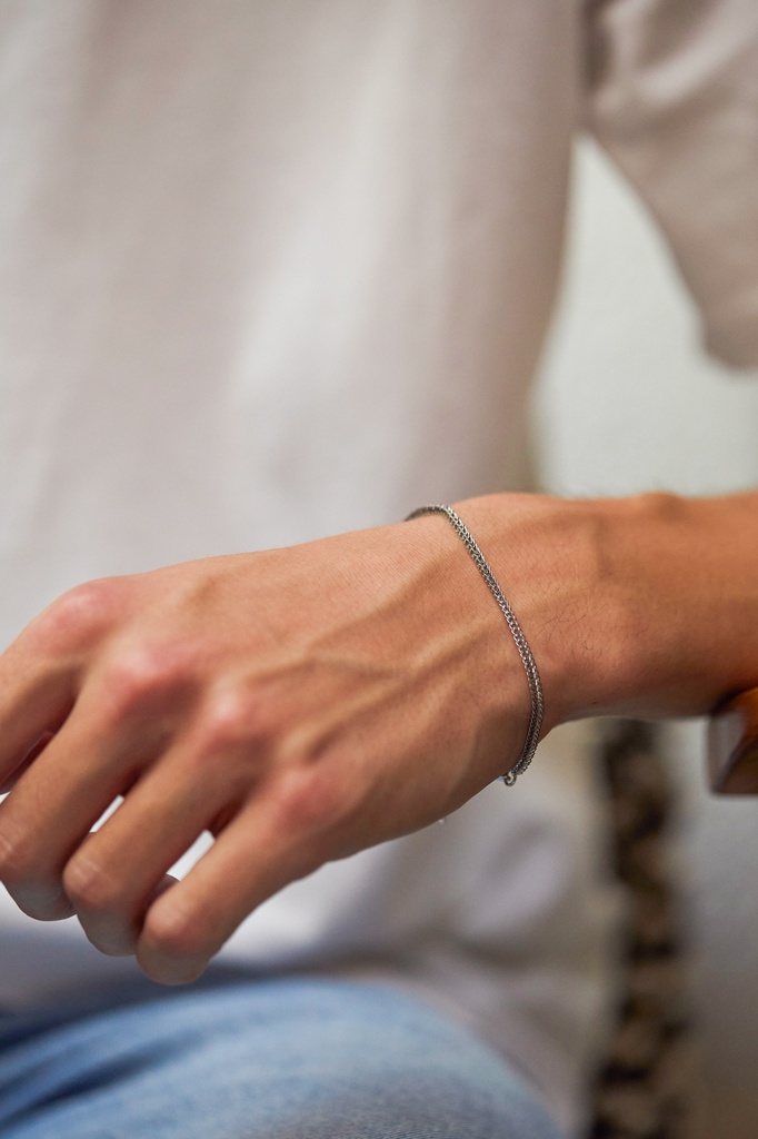 Fox Tail Chain Bracelet - Steel Finish