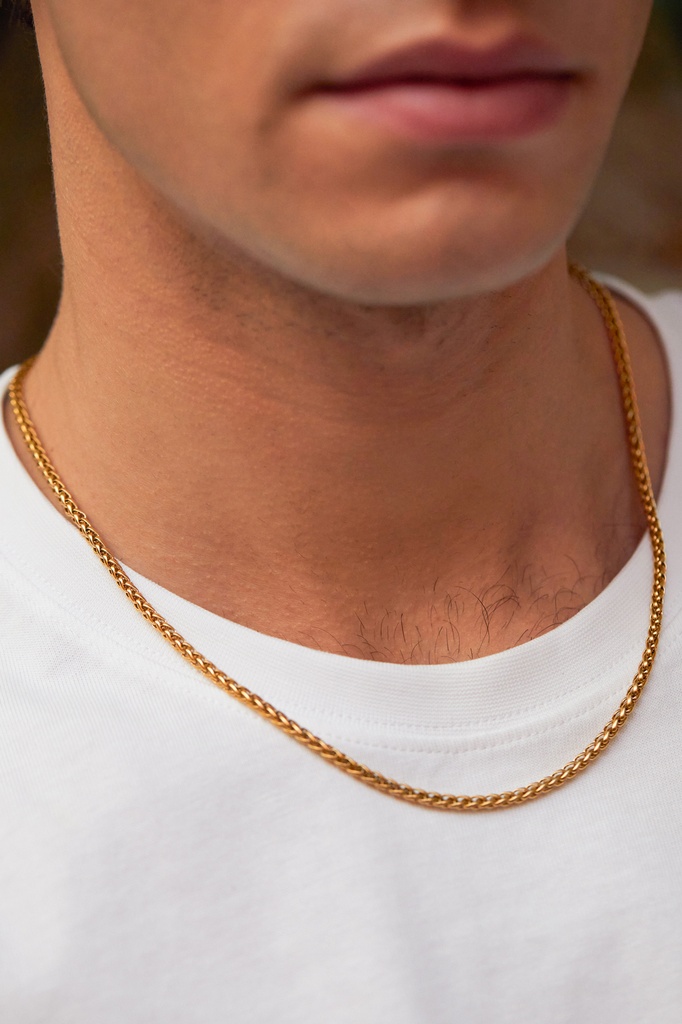 Spiga Chain Necklace - Gold Finish