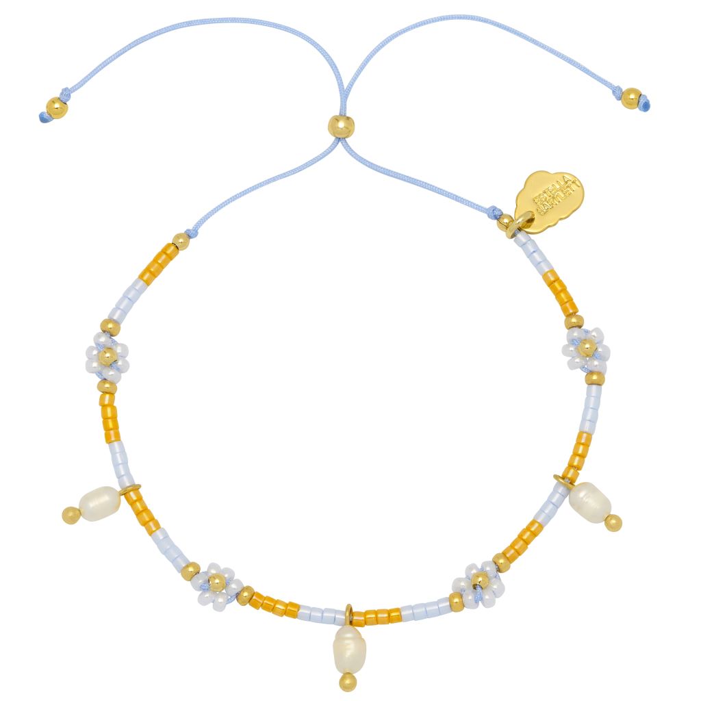 Lilac and Yellow Pearl Flower Miyuki Bracelet