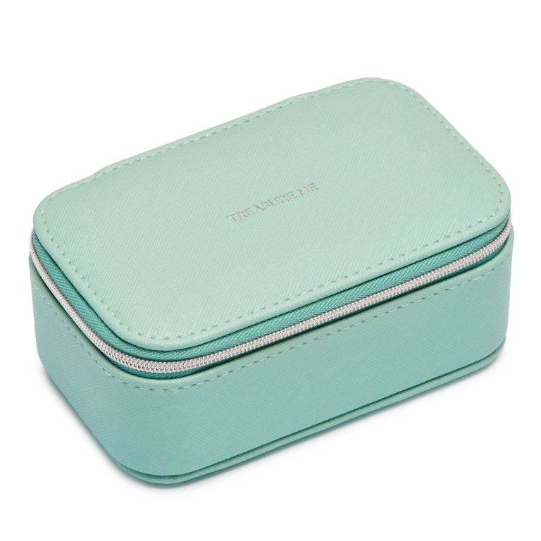 Spearmint Saffiano Mini Jewellery Box