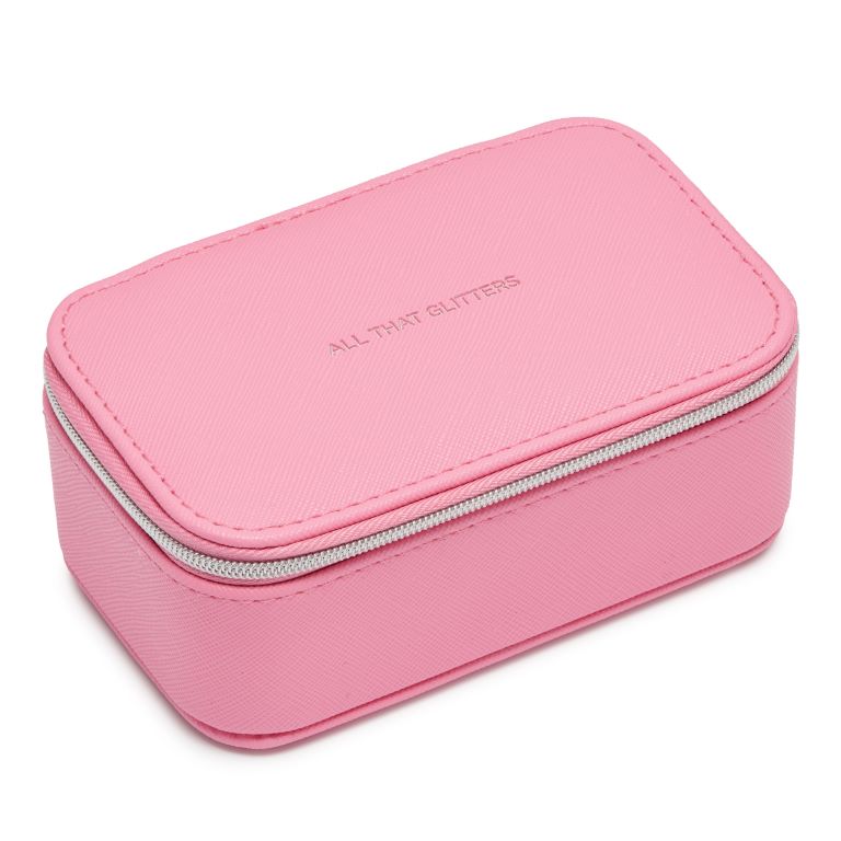 Pink Saffiano Mini Jewellery Box